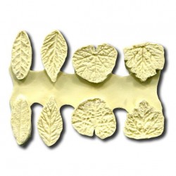 Små blad (4 olika), silikonveiner